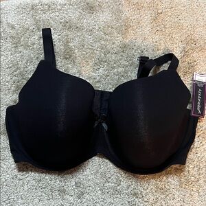 Women’s sz 36DD black bra Ambrielle natural comfort lightly Line full coverage